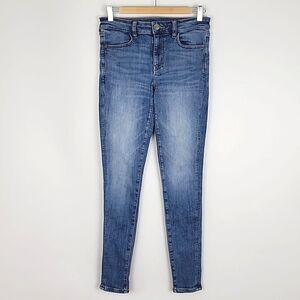 American Eagle Women's NE(X)T Level Stretch Blue Denim Fade Jegging  Size 6 Long